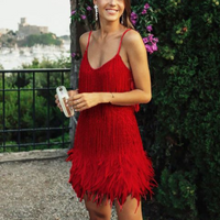 Celina Glamorous Cocktail Dress-Red-S-State of Style