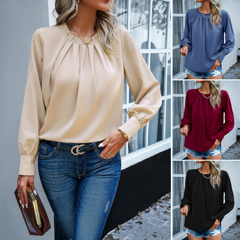 Ladies Top with Pleat Detail – Amara