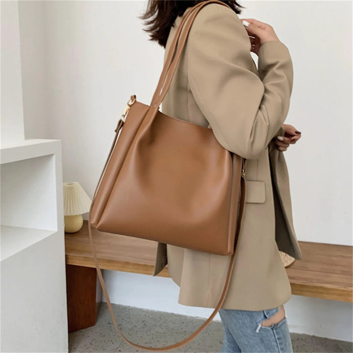 Celine Traditional Bag – Stylish PU Leather Shoulder & Crossbody Bag-Brown-State of Style