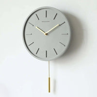 Cement Wall Clock with Metal Pendulum - Tundra-Style B-State of Style
