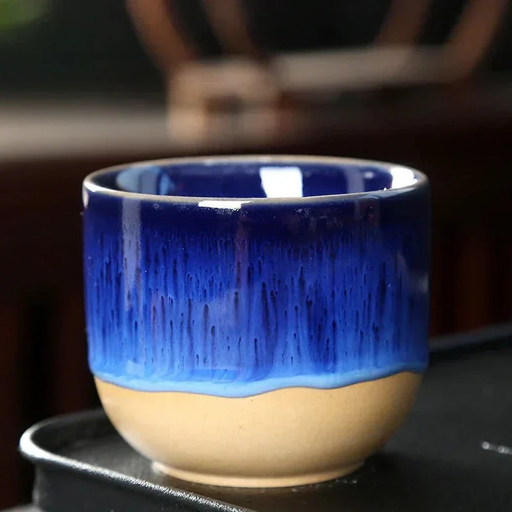Ceramic Tea Cup - ColorSplash-Dark Blue-State of Style