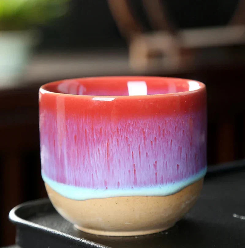 Ceramic Tea Cup - ColorSplash-Dark Blue-State of Style