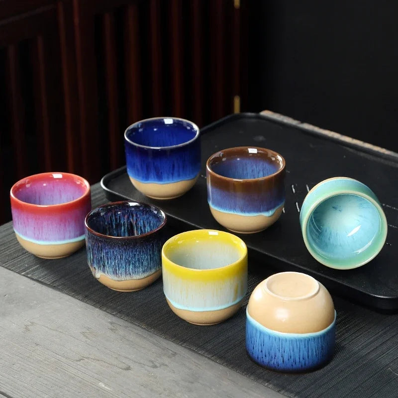 Ceramic Tea Cup - ColorSplash-Dark Blue-State of Style
