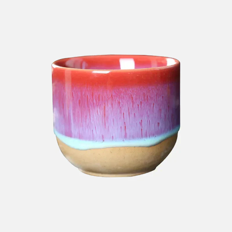 Ceramic Tea Cup - ColorSplash-Red-State of Style