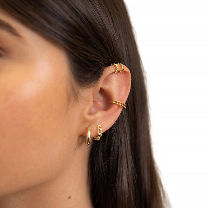 Chain-Link Earrings - Noa-Silver-State of Style