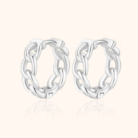 Chain-Shaped Earrings - Noa-Silver-State of Style