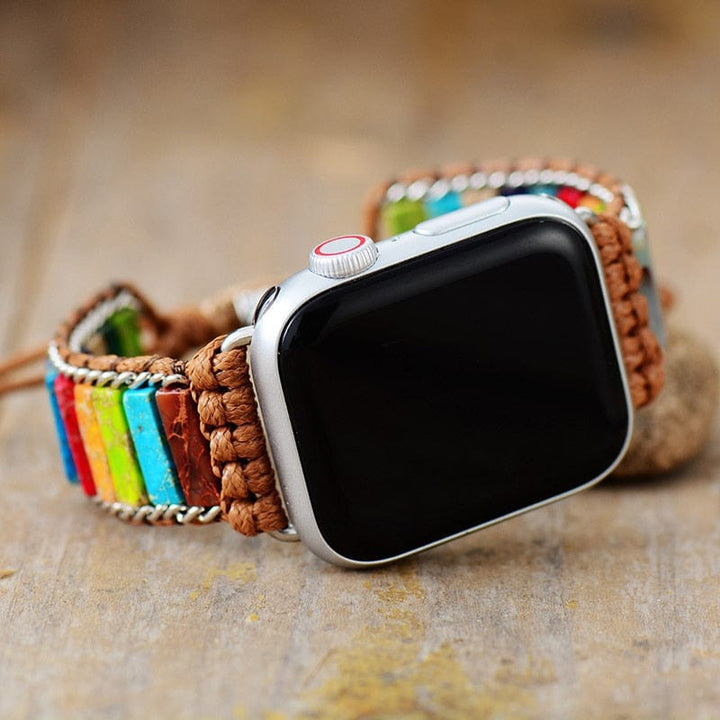 Chakra Apple Watch Wrap Band - Elirion-Silver-State of Style