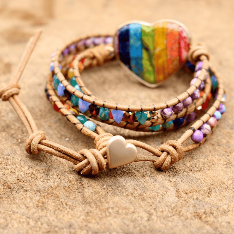 Chakra Heart Wrap Bracelet - Liora-State of Style