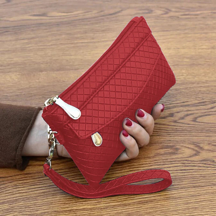 Charme PU Leather Wallet – Stylish & Functional for Modern Women-Red-State of Style