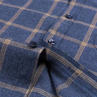 Checked Cotton Shirt - Victor-Dark Blue-XS-State of Style