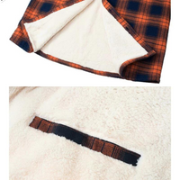 Checked Fleece-Lined Jacket - Lawson-Orange-S-State of Style