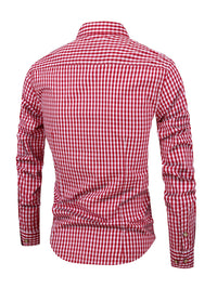 Checked Men’s Shirt with Comfortable Fit - Jules-Dark blue-XS-State of Style