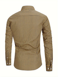 Checked Men’s Shirt with Comfortable Fit - Jules-Dark blue-XS-State of Style
