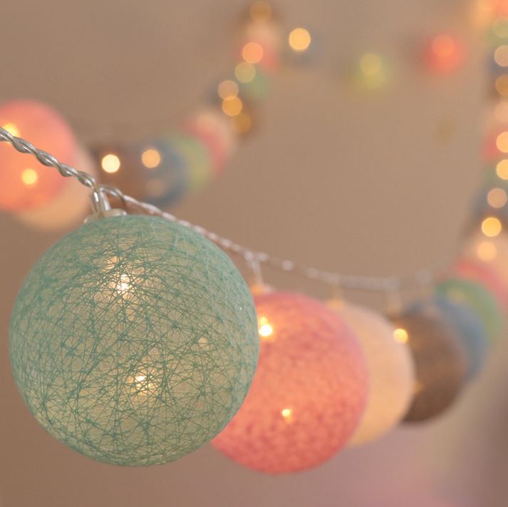Cheerful Cotton Light-Up Ball Sling - LumiBall-Candy-150 cm - 10 lamps-USB-State of Style