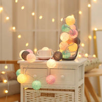 Cheerful Cotton Light-Up Ball Sling - LumiBall-Candy-150 cm - 10 lamps-USB-State of Style