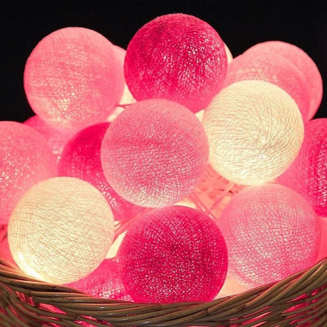 Cheerful Cotton Light-Up Ball Sling - LumiBall-Candy-150 cm - 10 lamps-USB-State of Style