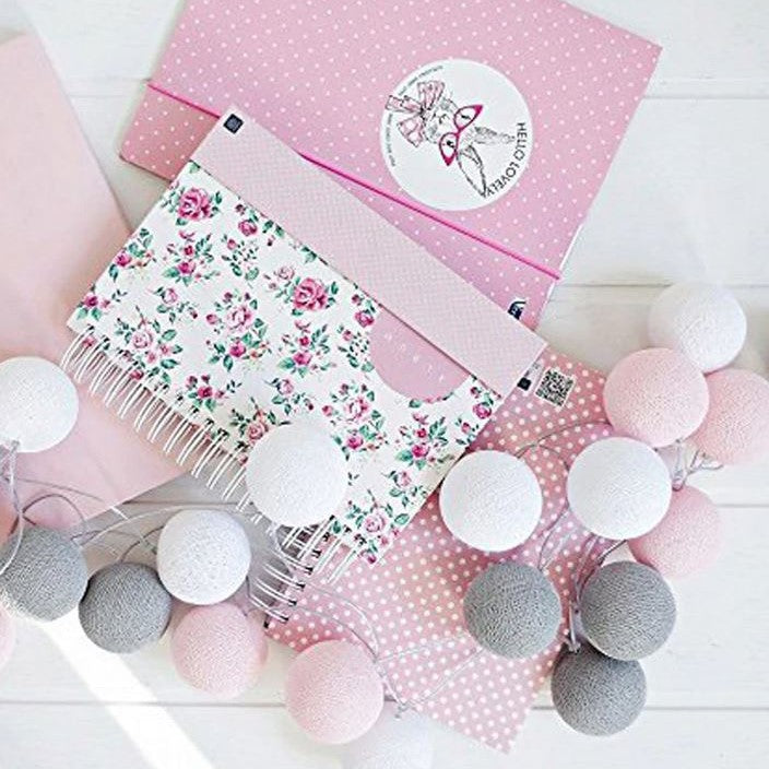 Cheerful Cotton Light-Up Ball Sling - LumiBall-Pink & Grey-150 cm - 10 lamps-USB-State of Style