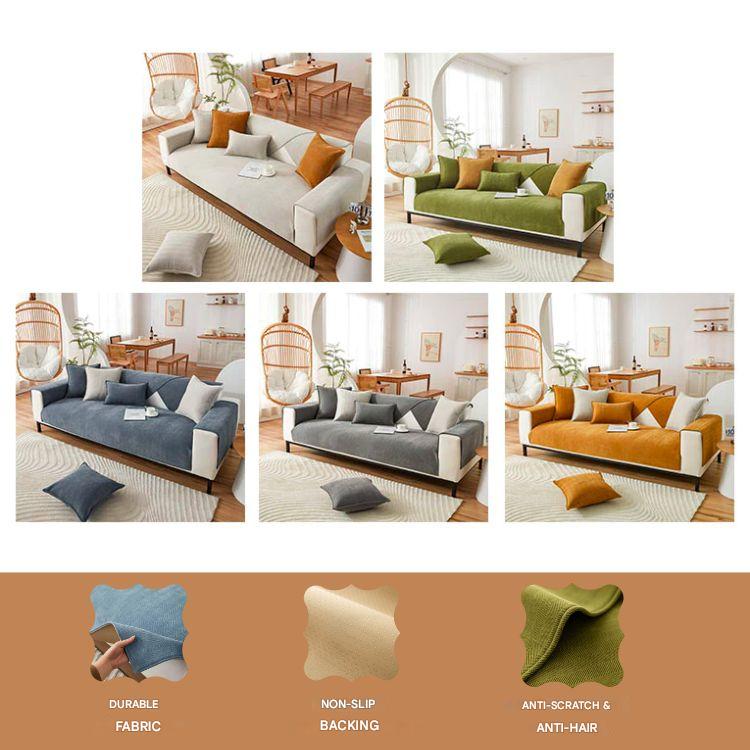 Chenille Bank Protector with Herringbone Structure – VeluraShield-Green-70x70cm-State of Style