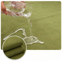 Chenille Bank Protector with Herringbone Structure – VeluraShield-Green-70x70cm-State of Style
