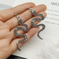 Chic Crystal Serpent Earrings | Snake-Inspired Glamour-Gold earrings snake-State of Style