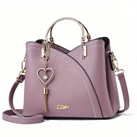 Chic Ladies Handbag - LuxeGrace-Dark Purple Solid Colour-State of Style