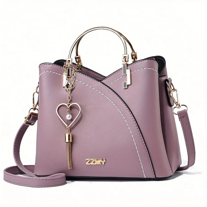 Chic Ladies Handbag - LuxeGrace-Dark Purple Solid Colour-State of Style