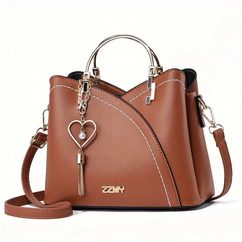 Chic Ladies Handbag - LuxeGrace-Earth Yellow Solid Colour-State of Style