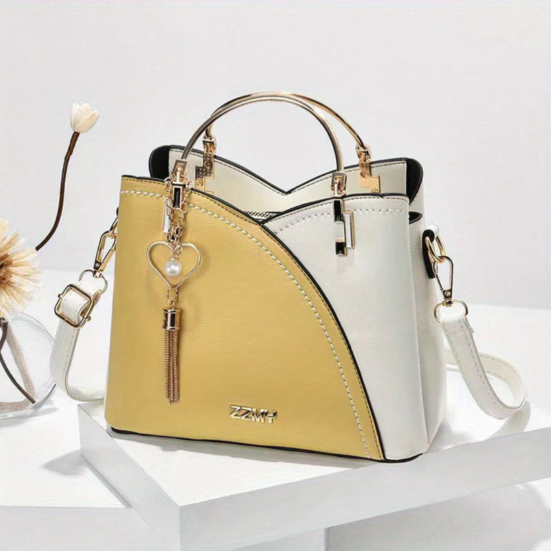 Chic Ladies Handbag - LuxeGrace-Yellow-State of Style