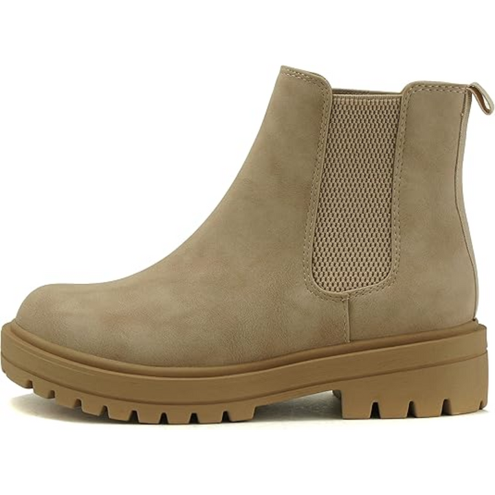 Chic Low Heel Chelsea Ankle Boots - Kailey-Beige-3.5-State of Style