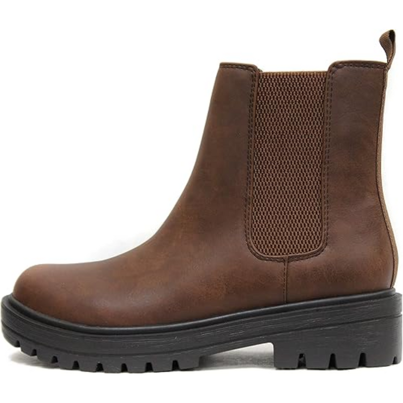 Chic Low Heel Chelsea Ankle Boots - Kailey-Dark Tan-3.5-State of Style
