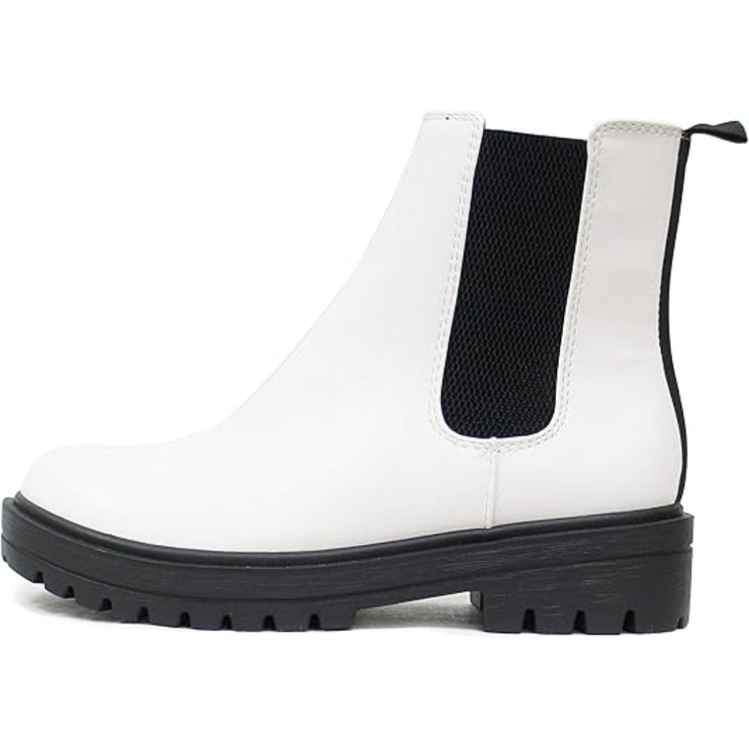 Chic Low Heel Chelsea Ankle Boots - Kailey-White-3.5-State of Style