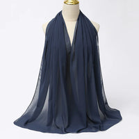 Chiffon Hijab Scarf – Leilani-Dark blue-State of Style