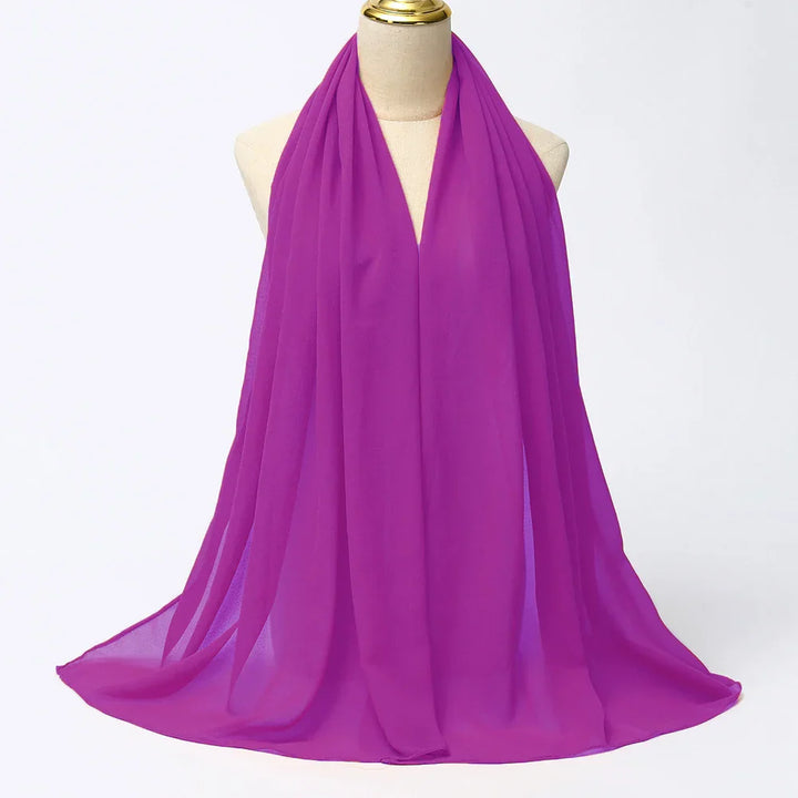 Chiffon Hijab Scarf – Leilani-Dark Purple-State of Style