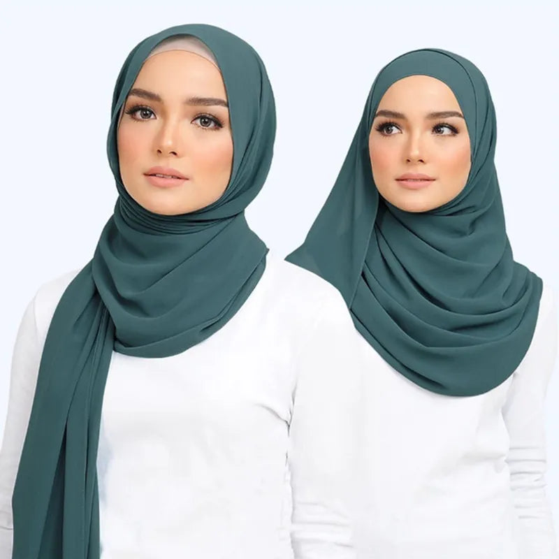 Chiffon Hijab Scarf – Leilani-Light blue-State of Style
