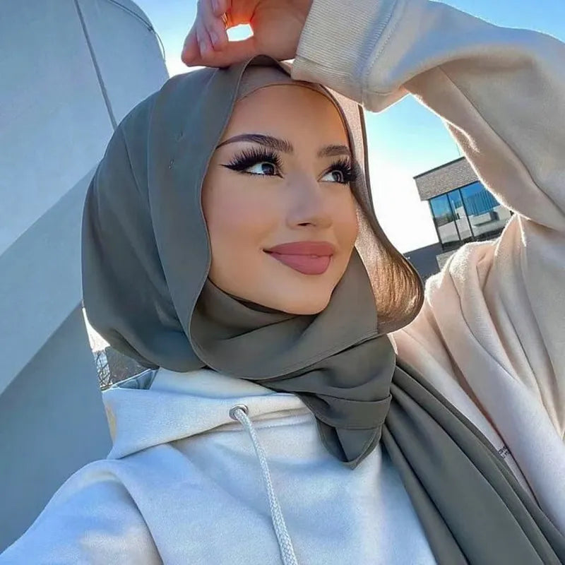 Chiffon Hijab Scarf – Leilani-Light blue-State of Style