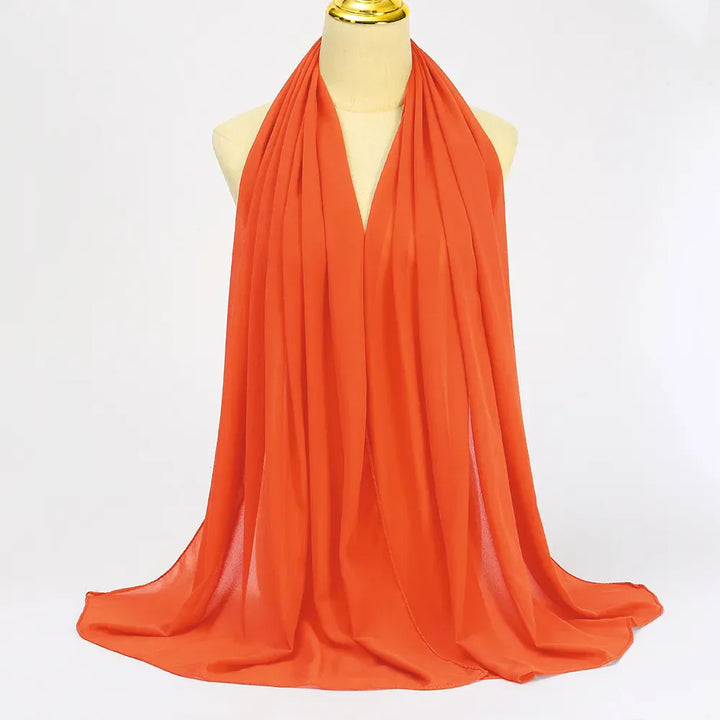 Chiffon Hijab Scarf – Leilani-Orange-State of Style