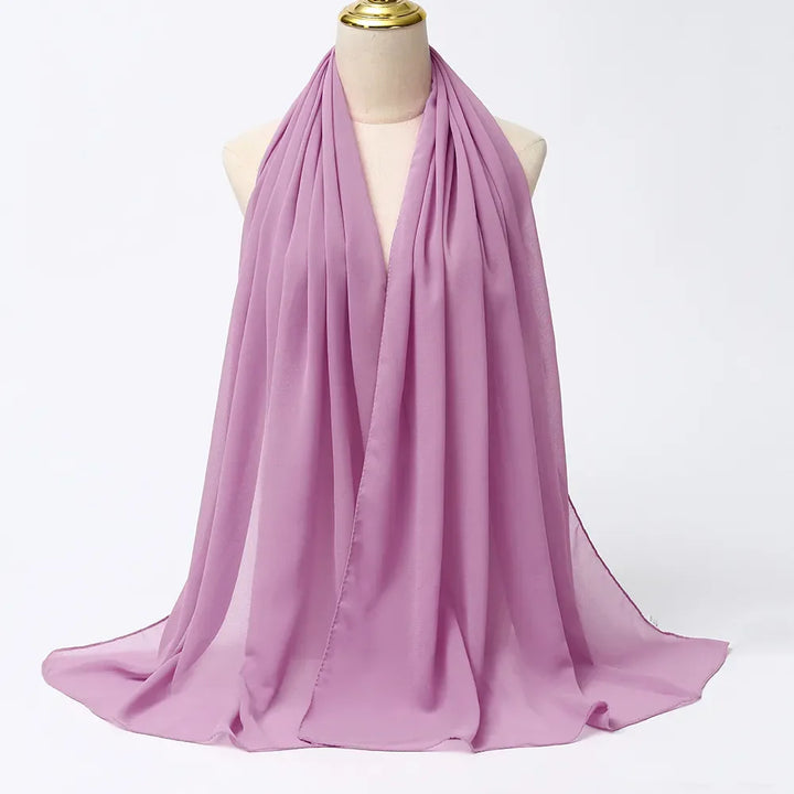 Chiffon Hijab Scarf – Leilani-Purple-State of Style