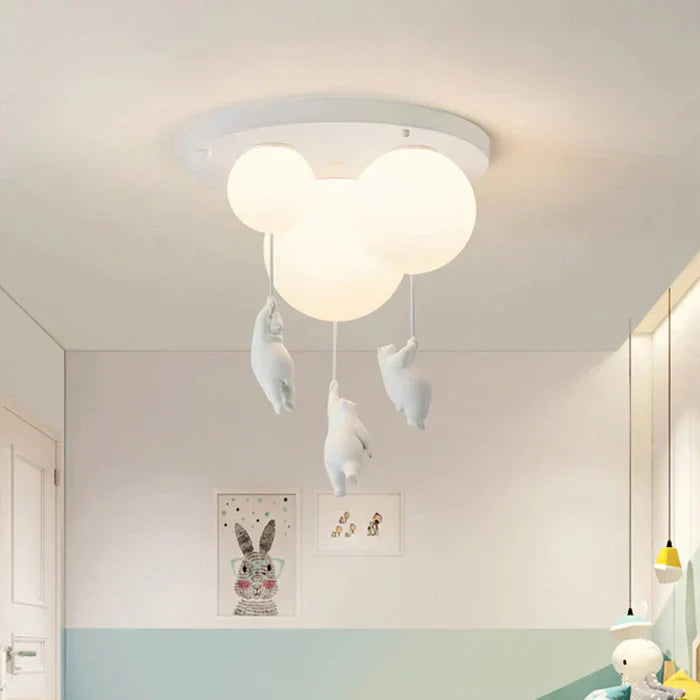 Children's Ceiling Lamp with Bear and Balloon - CloudBear-15 cm-A-Warm White-State of Style