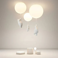 Children's Ceiling Lamp with Bear and Balloon - CloudBear-15 cm-A-Warm White-State of Style