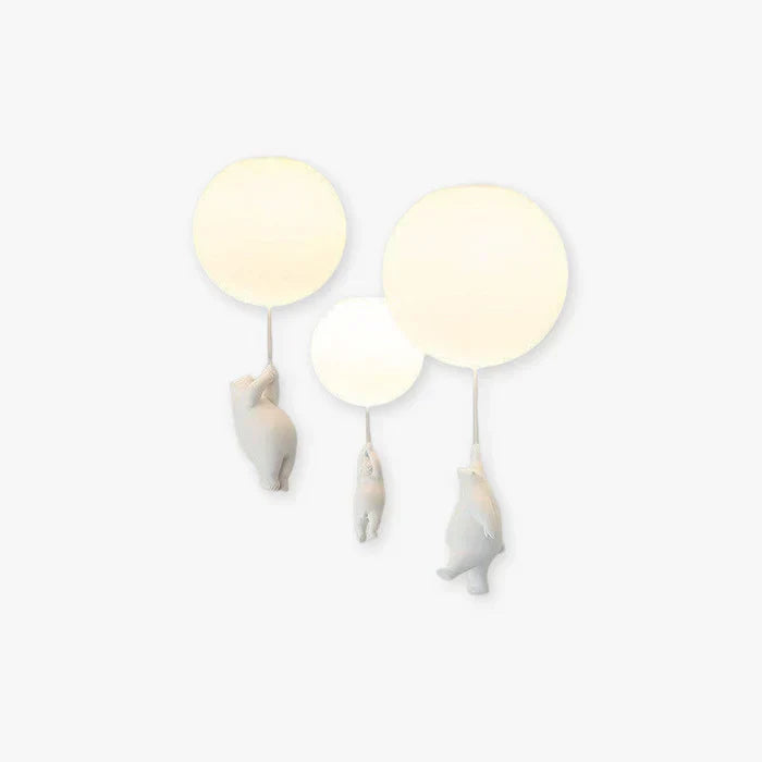 Children's Ceiling Lamp with Bear and Balloon - CloudBear-15 cm-A-Warm White-State of Style