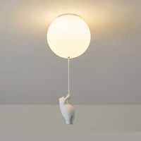 Children's Ceiling Lamp with Bear and Balloon - CloudBear-15 cm-B-Warm White-State of Style