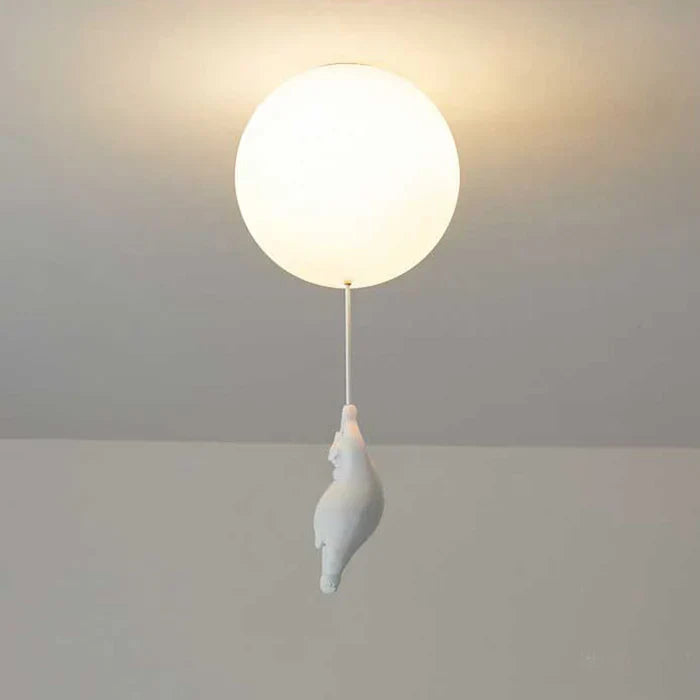 Children's Ceiling Lamp with Bear and Balloon - CloudBear-15 cm-C-Warm White-State of Style