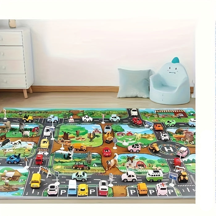 Children's Play Mat with Farm and Traffic Theme - DuoPlay-State of Style