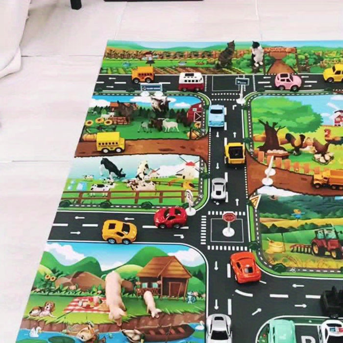 Children's Play Mat with Farm and Traffic Theme - DuoPlay-State of Style
