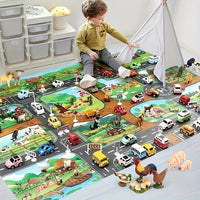 Children's Play Mat with Farm and Traffic Theme - DuoPlay-State of Style