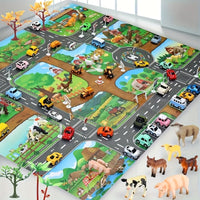 Children's Play Mat with Farm and Traffic Theme - DuoPlay-State of Style
