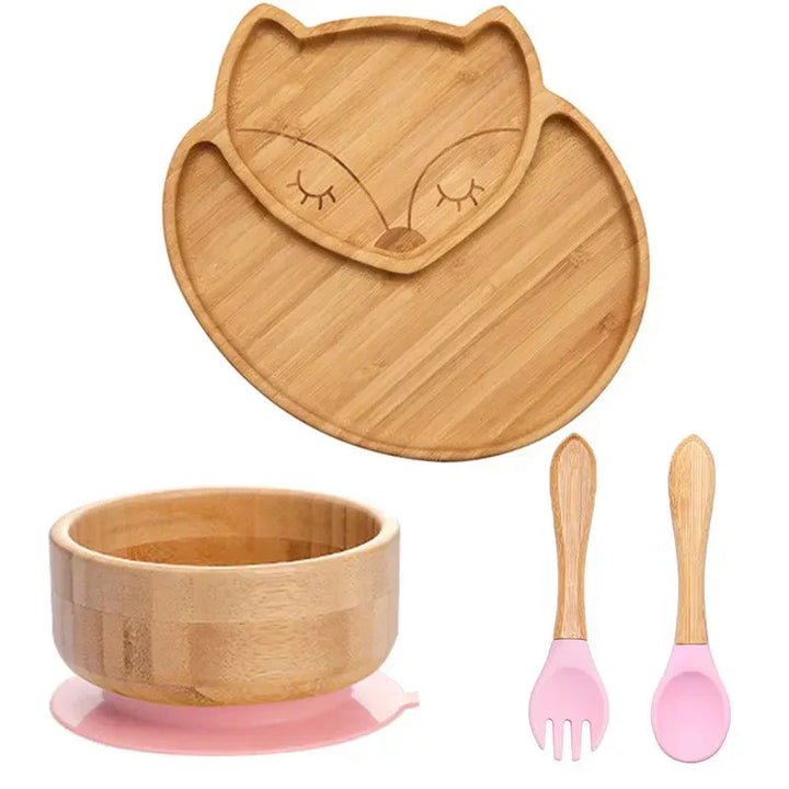 Children's Tableware Set with Suction Cup - EcoFeast-Lamb White-State of Style