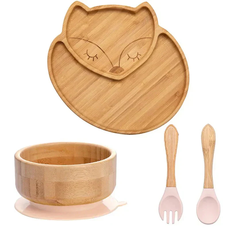 Children's Tableware Set with Suction Cup - EcoFeast-Lamb White-State of Style