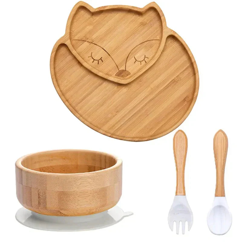 Children's Tableware Set with Suction Cup - EcoFeast-Lamb White-State of Style