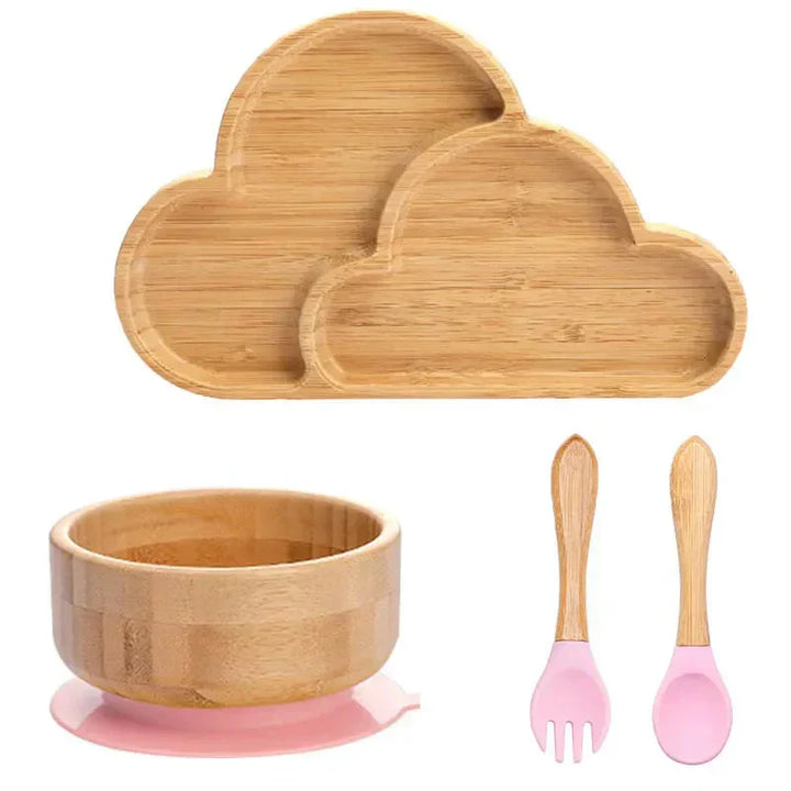 Children's Tableware Set with Suction Cup - EcoFeast-Lamb White-State of Style